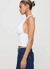 Whimsy Halter Top White