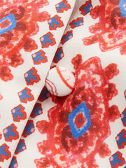 Floral Print Buttoned Belted Dress