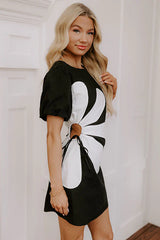 Make A Statement Cut Out Mini Dress in Black