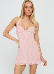 Aspyn Halter Mini Dress Pink