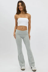 Grey Flare Leg Pants