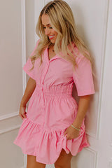 Cool Composure Mini Dress in Pink