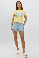 Yellow Graphic Tee Short Sleeve