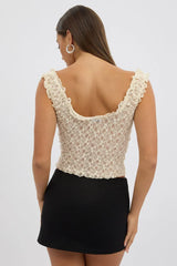Yellow Lace Top Sleeveless