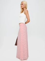 Youthful Spirit Lace Maxi Skirt Pink