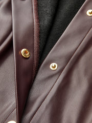 Belted Faux Leather Shirt Dress