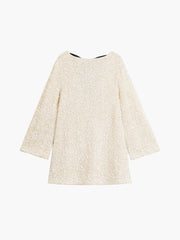 Sequins Velvet Bowknot Mini Dress