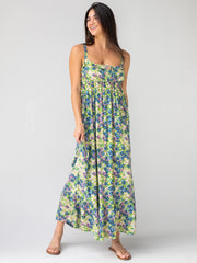 Elizabeth Maxi Dress - Green Floral