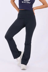 Black Flare Leg Pants