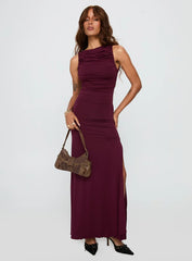 Undeniable Cut Out Maxi Dress Plum
