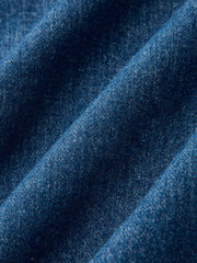 Metal Button Denim Blazer Dress