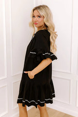 Mimosas On The Patio Mini Dress in Black