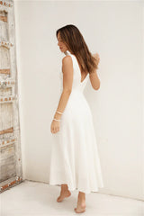 Soft Silhouette Maxi Dress White