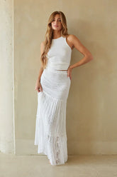 Fawn Lace Tiered Maxi Skirt