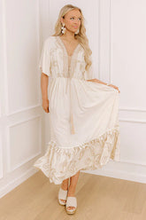 Travel To Tulum Embroidered Midi Dress