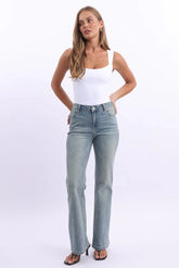 Denim Flare Jean High Rise