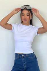 White Graphic Tee Short Sleeve