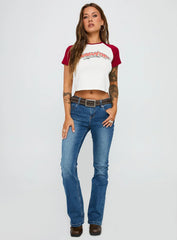 Let Rock Rule Graphic Top White / Red