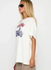 West Coast Style Oversized Top White