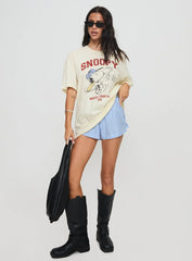 Snoopy Championship Oversized Tee White