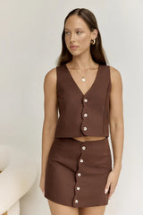 Stella Mini Skirt Chocolate