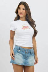 White Graphic Tee Short Sleeve