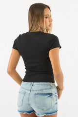 Black Graphic Tee Short Sleeve