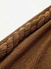 One-Shoulder Rope Ruched Mini Dress