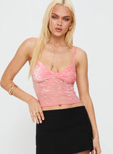 Dalma Twist Top Pink Burnout