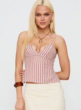 Candid Top Red Stripe