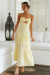 Free Falling Maxi Dress Yellow
