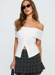 Azusa Off The Shoulder Top White