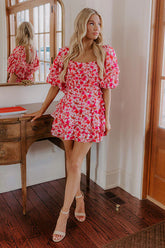Exclusive Party Floral Tiered Mini Dress
