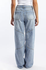 Denim Barrel Jeans Low rise