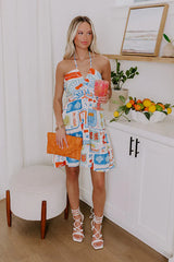 Vacay On The Mind Halter Mini Dress