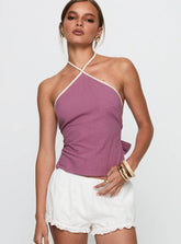 Carmelah Top Purple / White