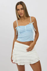 Blue Mesh Singlet Top