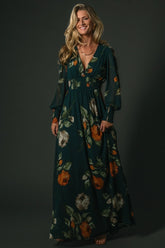 Olivia Maxi Dress | Deep Topaz Floral