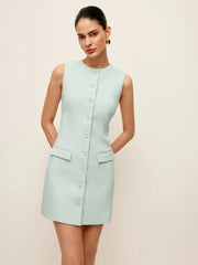 Button Front Dress With Pockets