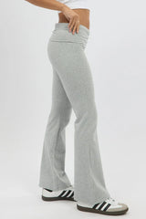 Grey Flare Leg Pants