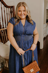 Picnic At The Park Denim Midi Dress Curves