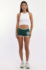 Green Shorts Contrast Binding