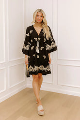 Bonding In Bali Embroidered Mini Dress