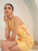 Bow-Detail Side Cutout Dress