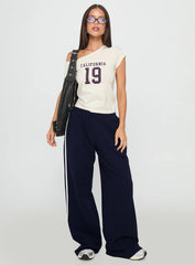 Cali Babe Cold Shoulder Top Ivory