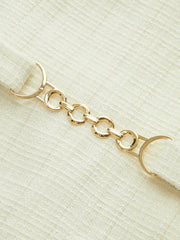 Metal Detail Tweed Belted Mini Dress