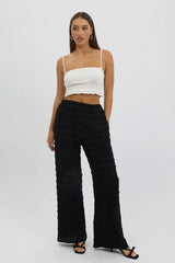 Black Wide Leg Pant Lace