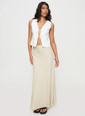 All In Maxi Skirt Beige