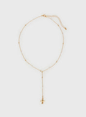 Leonidas Lariat Necklace Gold