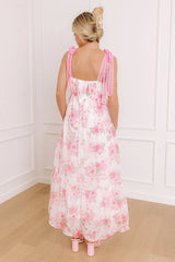 Countryside Estates Floral Maxi Dress in Pink